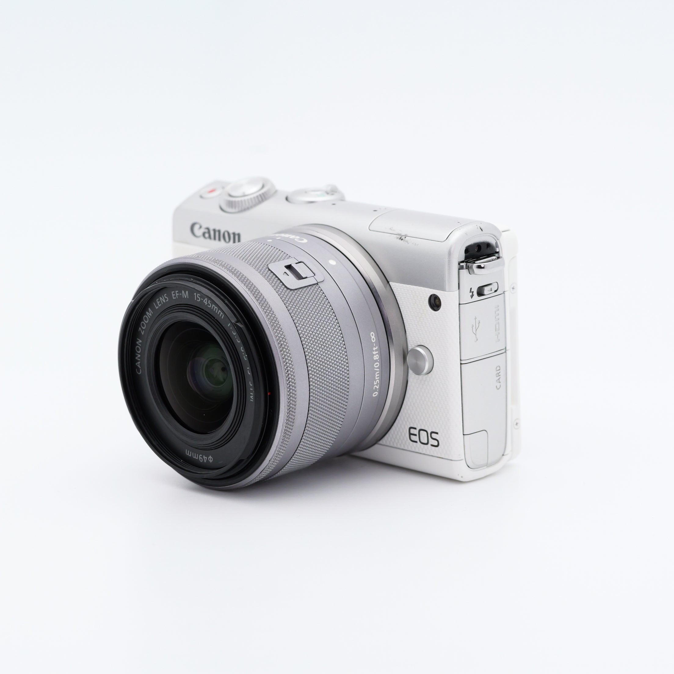 訳有品 Canon EOS M100 EF-M 15-45mm F3.5-6.3 IS STM ホワイト ミラー