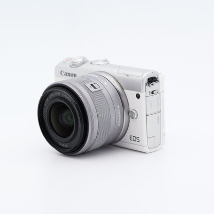 訳有品 Canon EOS M100 EF-M 15-45mm F3.5-6.3 IS STM ホワイト ミラーレス一眼 キヤノン EF-Mマウント