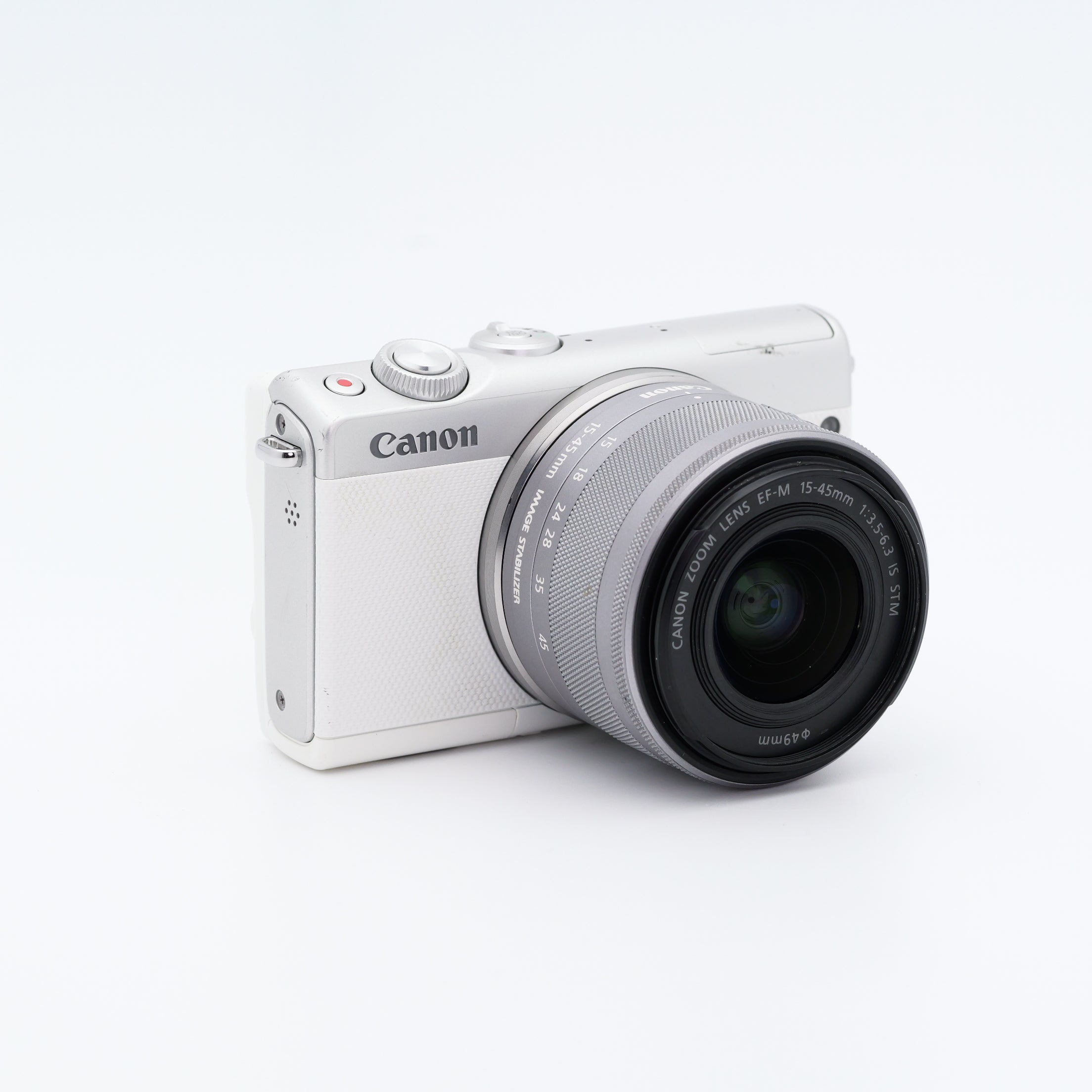 訳有品 Canon EOS M100 EF-M 15-45mm F3.5-6.3 IS STM ホワイト ミラー