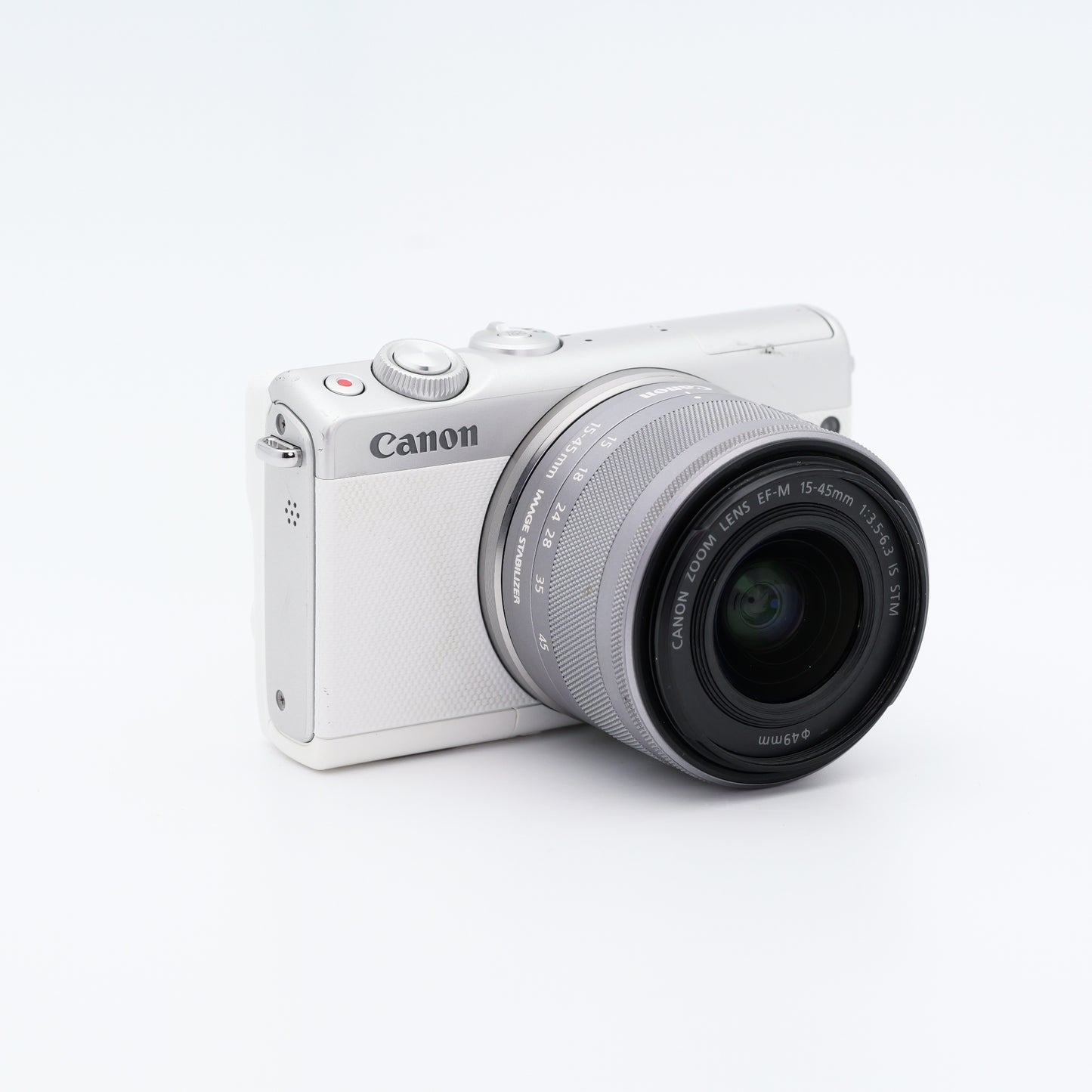 訳有品 Canon EOS M100 EF-M 15-45mm F3.5-6.3 IS STM ホワイト ミラーレス一眼 キヤノン EF-Mマウント