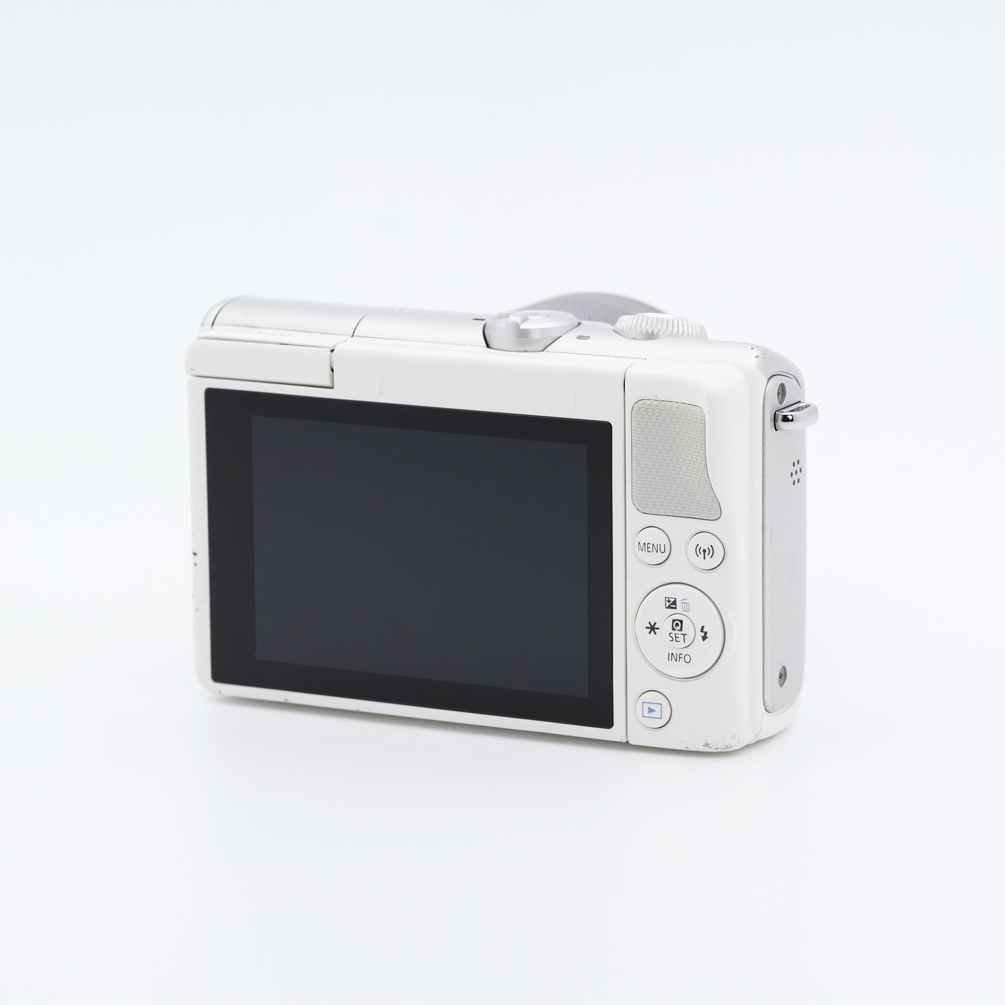 訳有品 Canon EOS M100 EF-M 15-45mm F3.5-6.3 IS STM ホワイト ミラーレス一眼 キヤノン EF-Mマウント