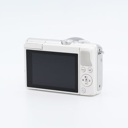 訳有品 Canon EOS M100 EF-M 15-45mm F3.5-6.3 IS STM ホワイト ミラーレス一眼 キヤノン EF-Mマウント