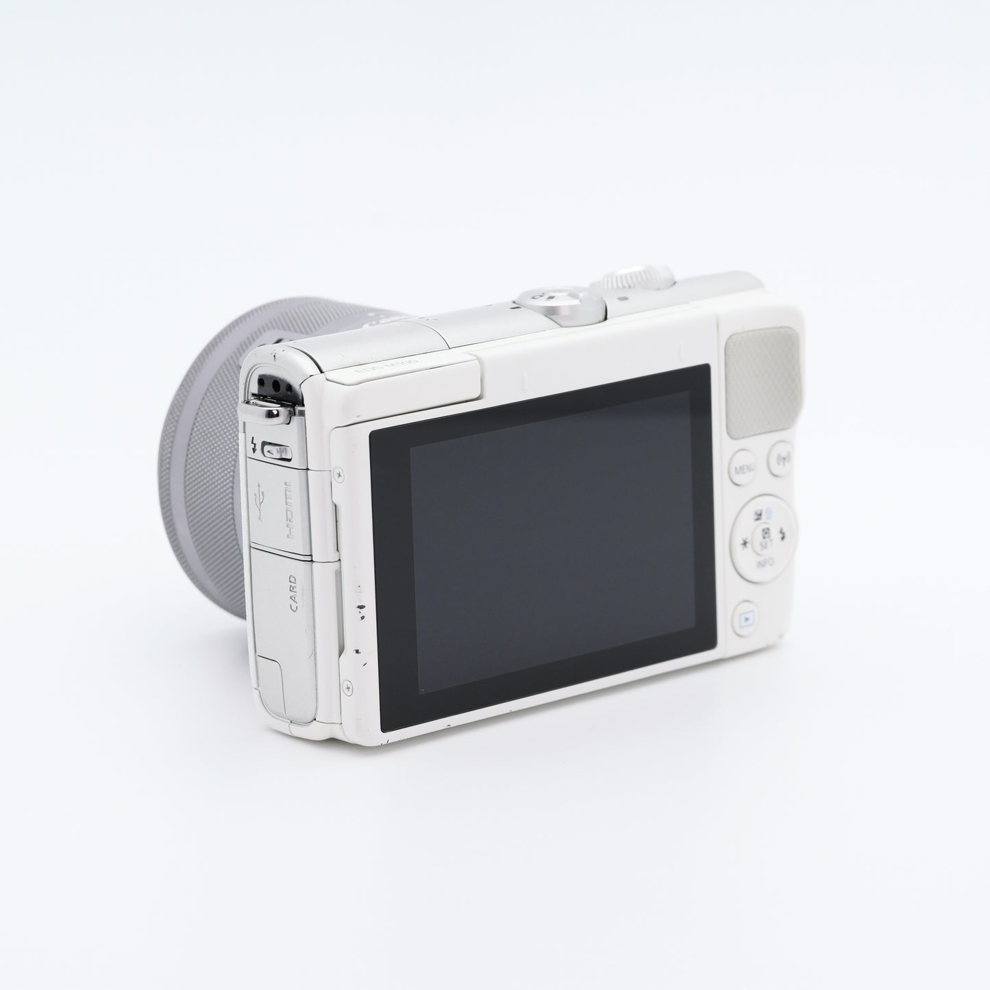 訳有品 Canon EOS M100 EF-M 15-45mm F3.5-6.3 IS STM ホワイト ミラーレス一眼 キヤノン EF-Mマウント