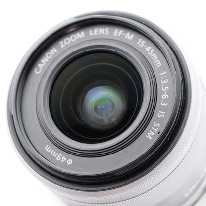 訳有品 Canon EOS M100 EF-M 15-45mm F3.5-6.3 IS STM ホワイト ミラーレス一眼 キヤノン EF-Mマウント