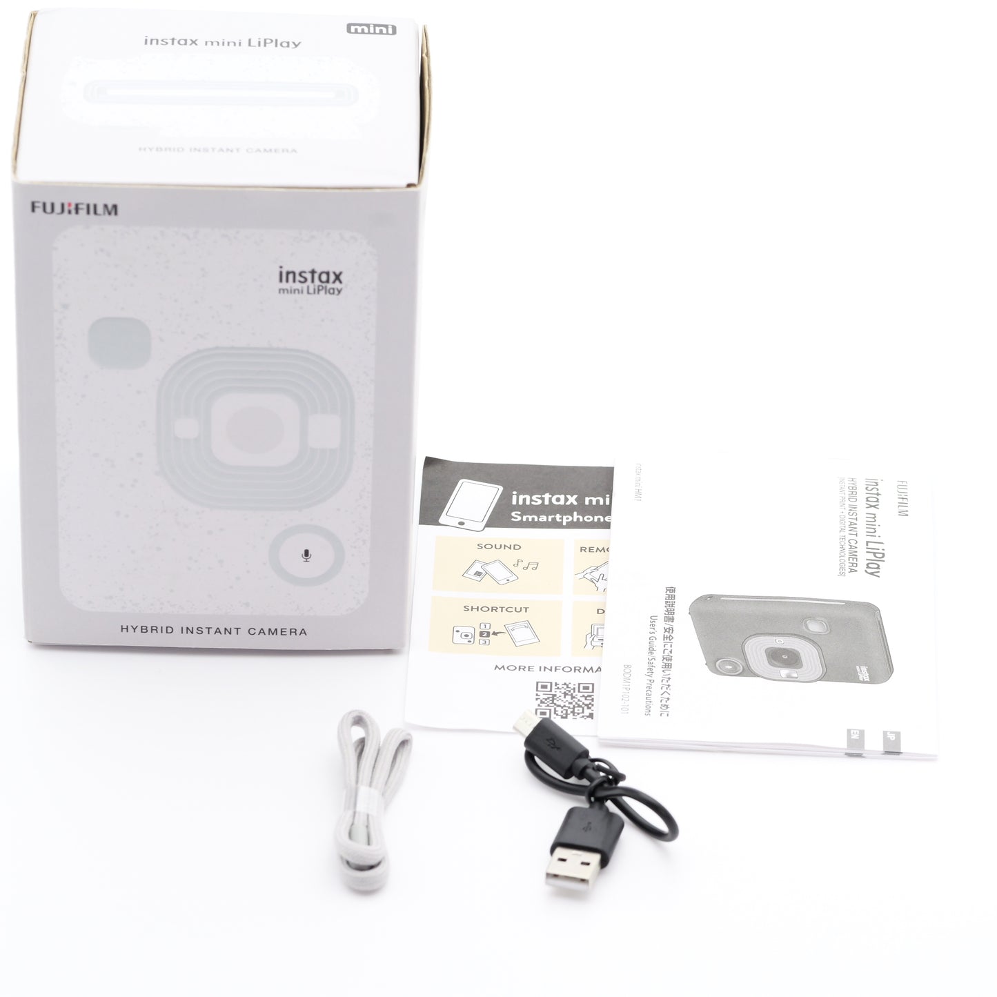FUJIFILM instax mini LiPlay ミスティーホワイト インスタントカメラ フジフイルム