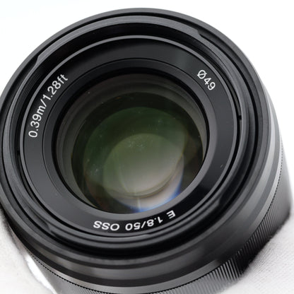 ジャンク SONY E 50mm F1.8 SEL50F18 ブラック レンズ ソニー Eマウント