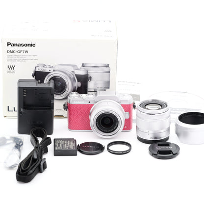 Panasonic LUMIX DMC-GF7 ダブルレンズキット ピンク ミラーレス一眼 パナソニック マイクロフォーサーズマウント