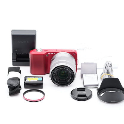 SONY NEX-3 E 18-55mm F3.5-5.6 レッド ミラーレス一眼 ソニー Eマウント
