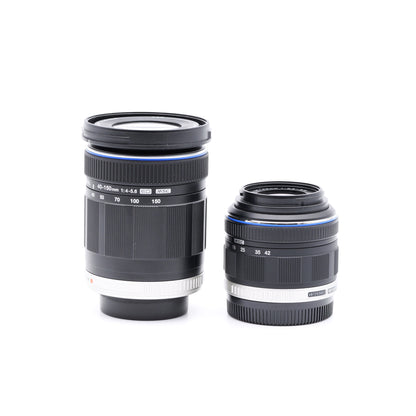 OLYMPUS M.ZUIKO DIGITAL 14-42mm F3.5-5.6 II & 40-150mm F4-5.6 レンズ オリンパス マイクロフォーサーズマウント