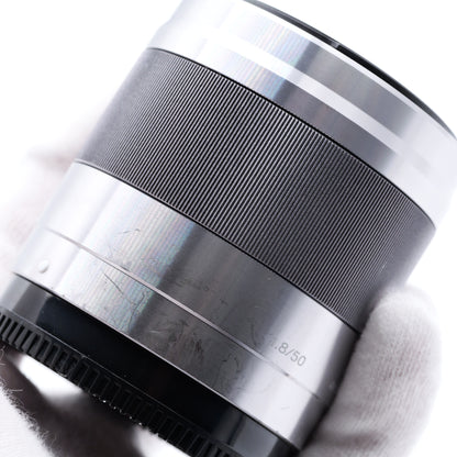 SONY E 50mm F1.8 SEL50F18 シルバー レンズ ソニー Eマウント
