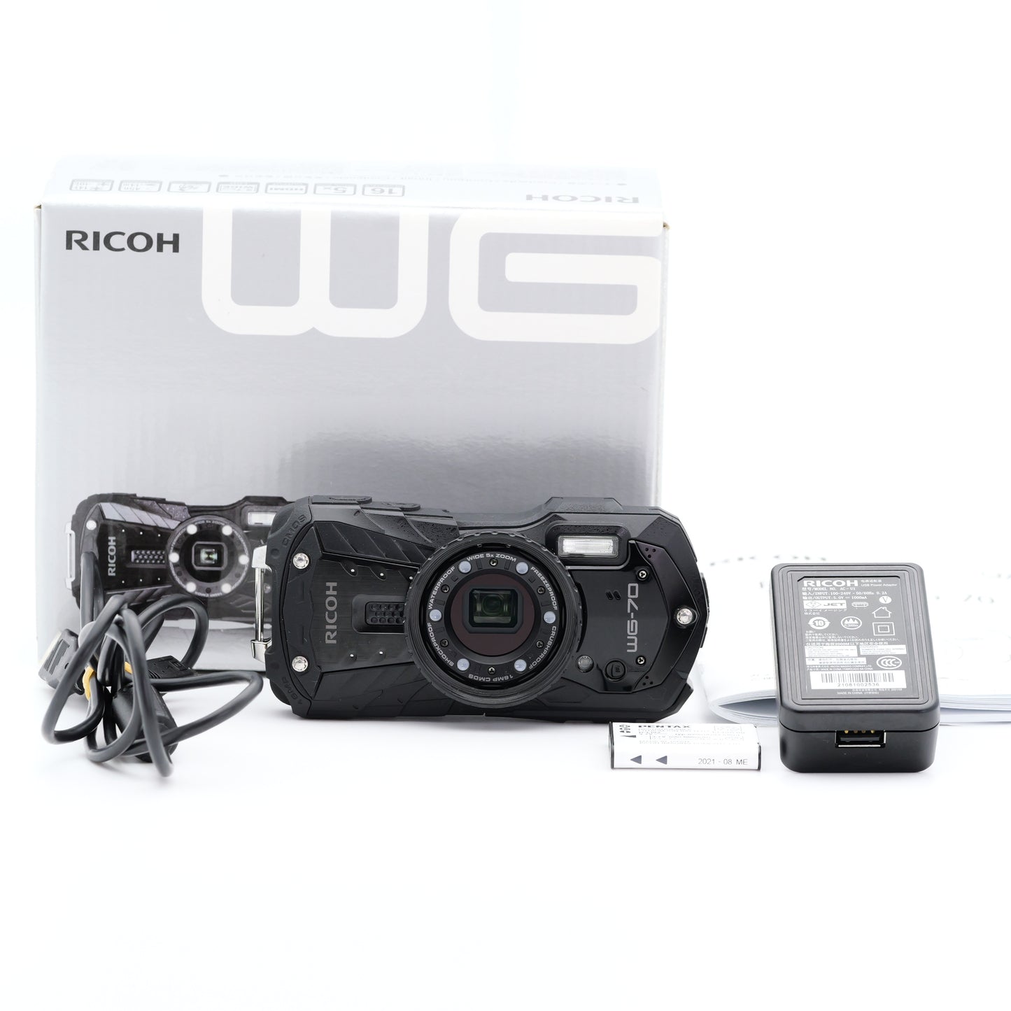 RICOH WG-70 ブラック コンパクトデジタルカメラ リコー
