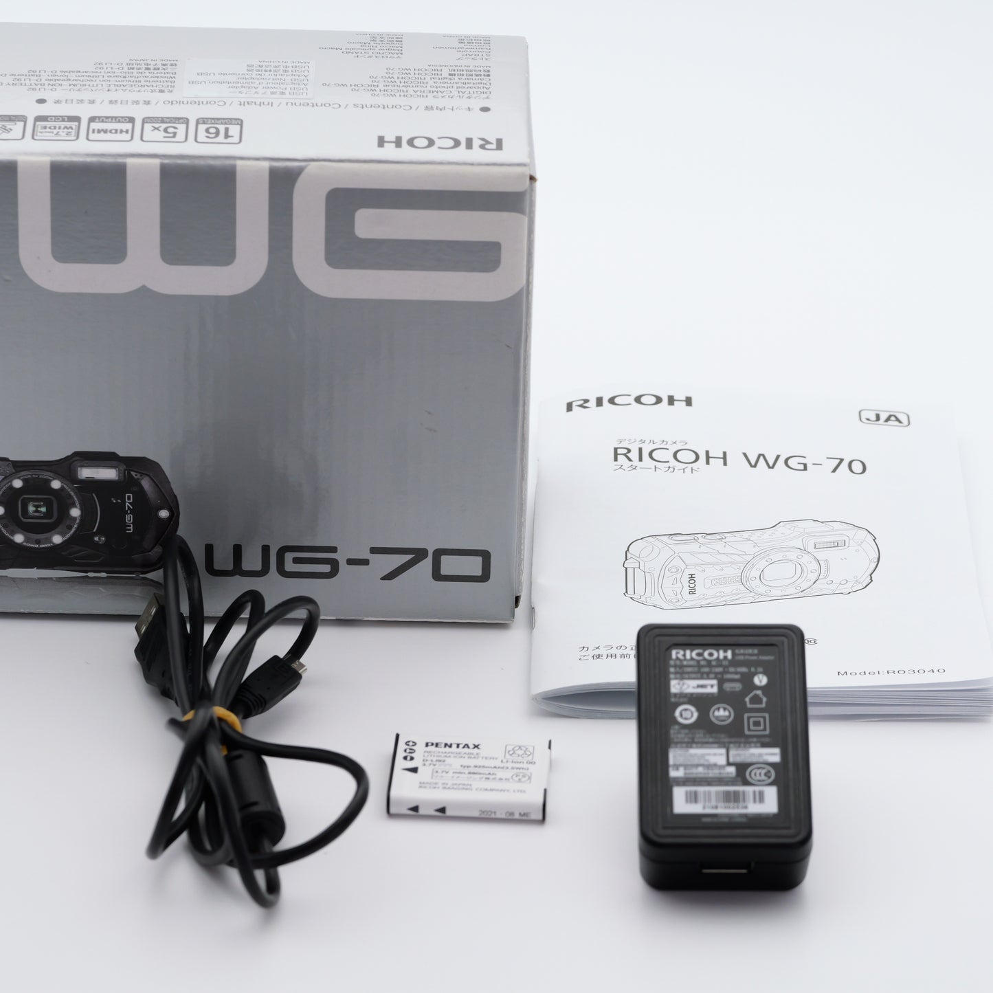 RICOH WG-70 ブラック コンパクトデジタルカメラ リコー