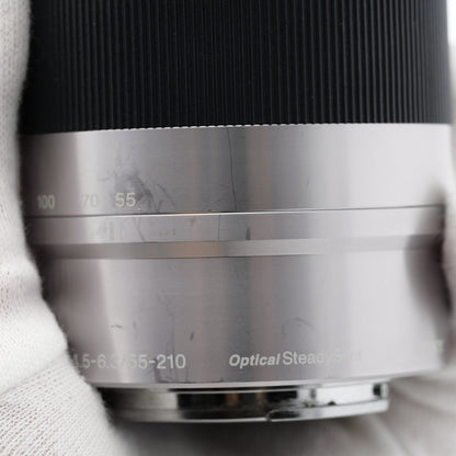 ジャンク SONY E 55-210mm F4.5-6.3 OSS SEL55210 シルバー レンズ ソニー Eマウント