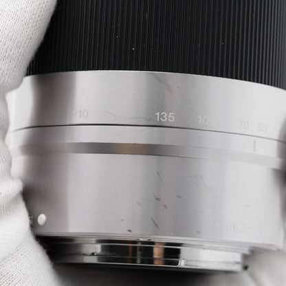 ジャンク SONY E 55-210mm F4.5-6.3 OSS SEL55210 シルバー レンズ ソニー Eマウント