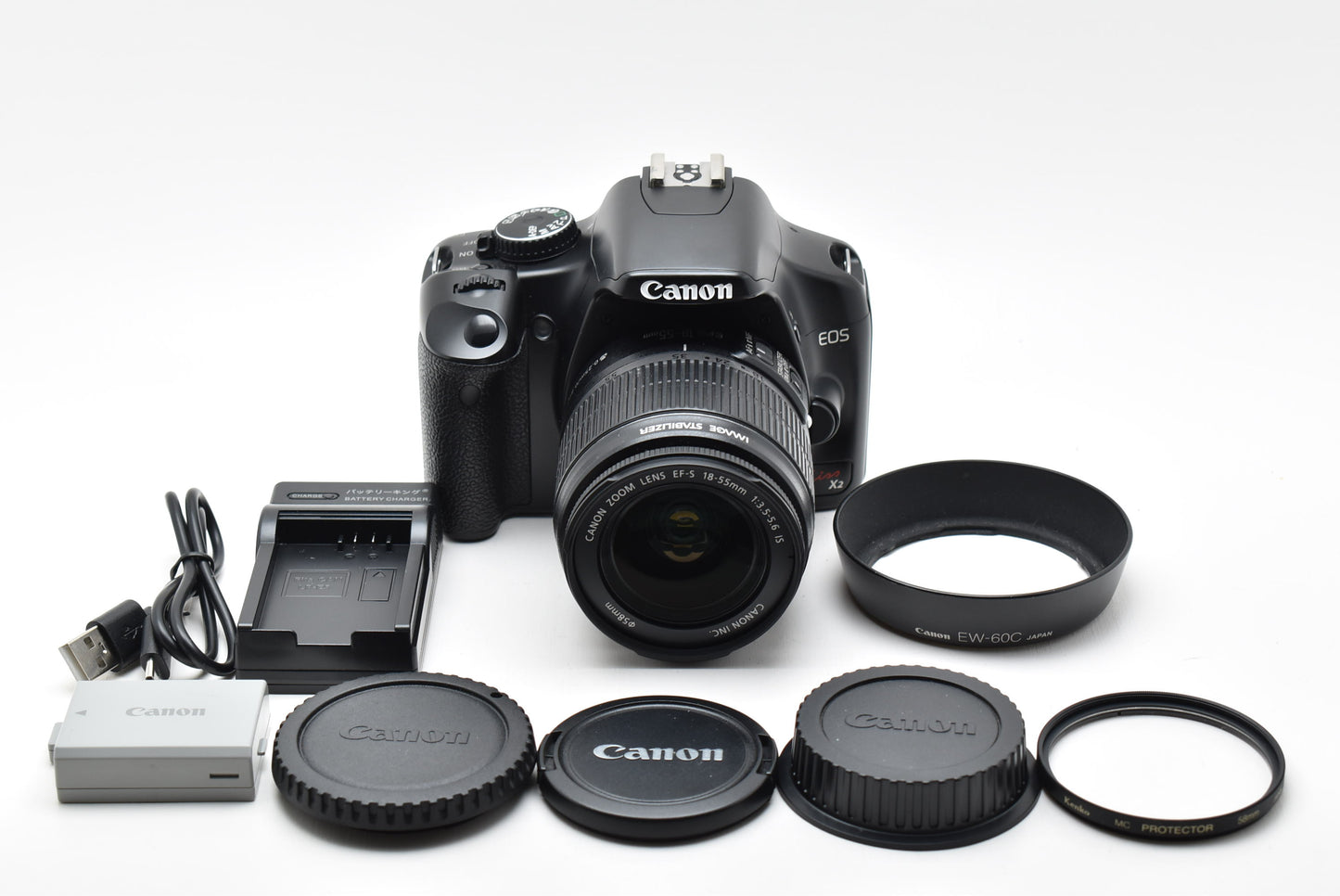 Canon EOS Kiss X2 EF-S 18-55mm F3.5-5.6 デジタル一眼レフ キヤノン EF/EF-Sマウント